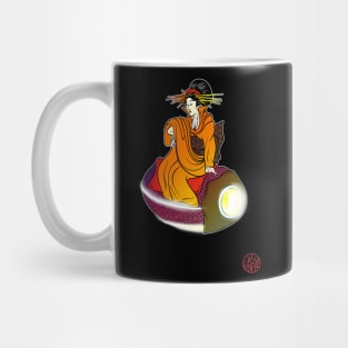 Bijinga - Woman on a flying vehicle Mug